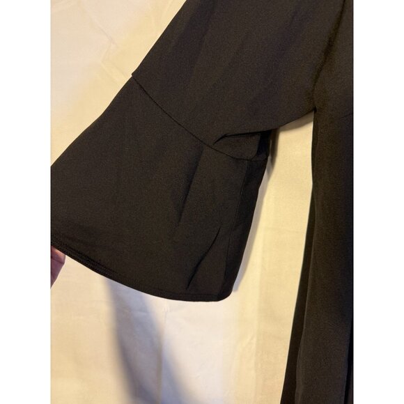 New Calvin Klein Black Classic Dress Womens Plus Size 22W 3X Bell Sleeves Scandi - Picture 2 of 4